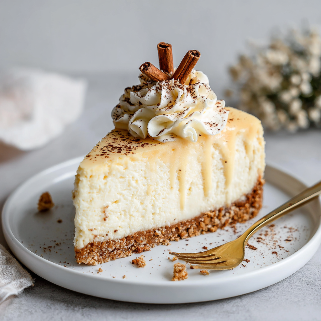 Indulge in the Creamy Delight of Eggnog Cheesecake