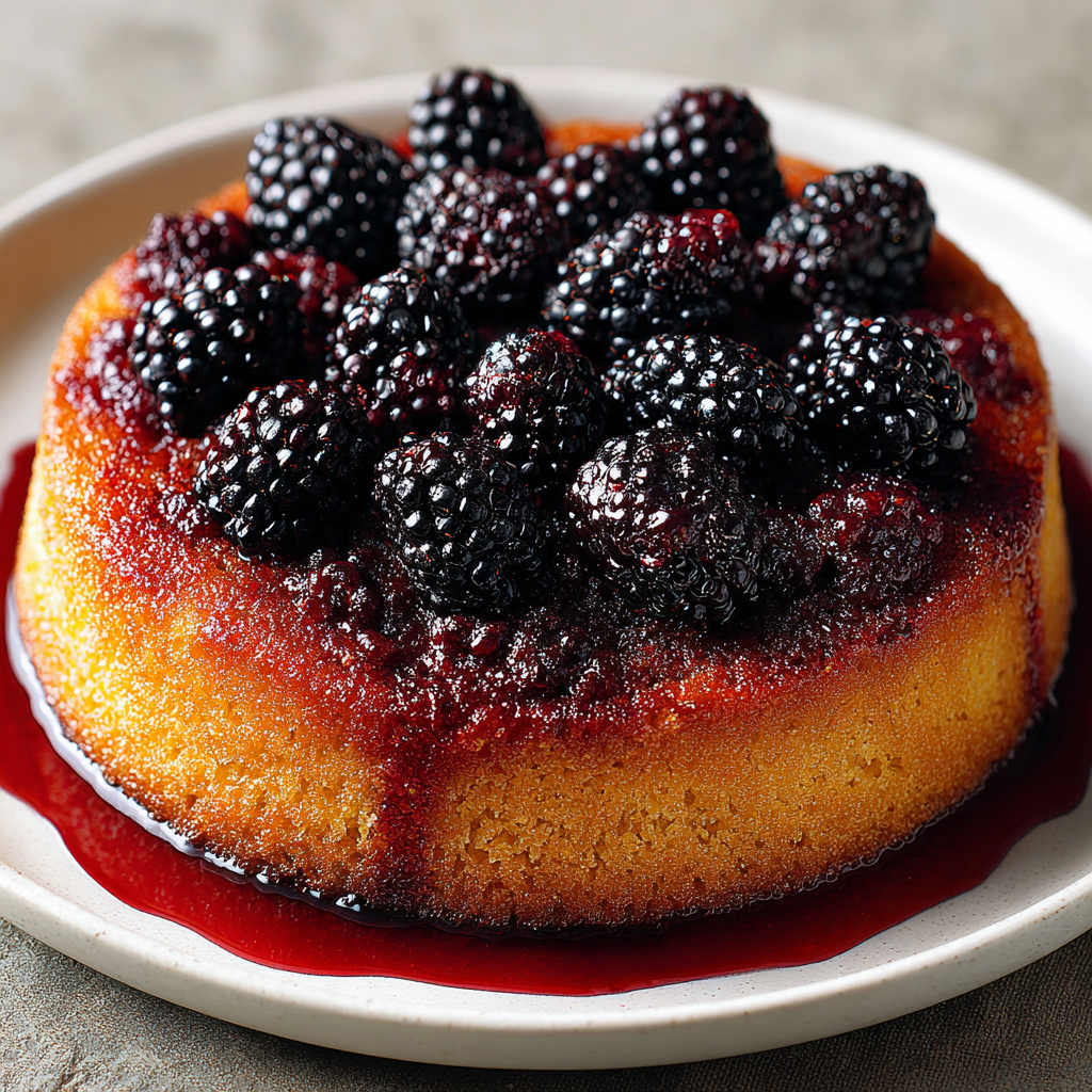 A Delightful Blackberry Cornmeal Upside Down Cake
