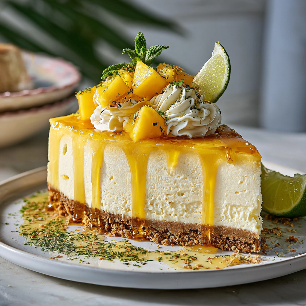 Mango-Key Lime Cheesecake Delight